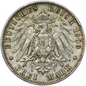 Germany, Hamburg, 3 Mark 1909 J