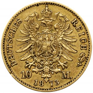 Germany, Kingdom of Prussia, Wilhelm I, 10 Mark Frankfurt 1873 C