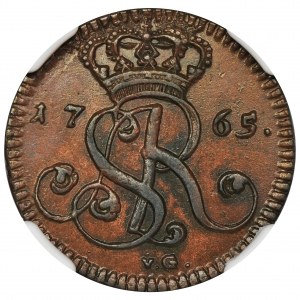 Poniatowski, Grosz Kraków 1765 VG - NGC AU58 BN