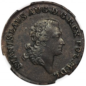 Poniatowski, 3 Groschen Warsaw 1791 EB - NGC AU55 BN