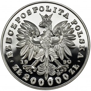 DUŻY TRYPTYK, 200.000 złotych 1990 Kościuszko - PIĘKNE