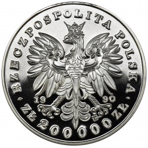 DUŻY TRYPTYK, 200.000 złotych 1990 Piłsudski - ZJAWISKOWE