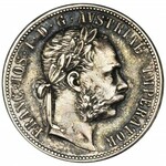 Austria, Franciszek Józef I, 1 Floren Wiedeń 1878 (2 szt.) - komplet spinek