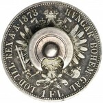 Austria, Franciszek Józef I, 1 Floren Wiedeń 1878 (2 szt.) - komplet spinek