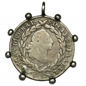 Niemcy, Bawaria, Maksymilian III Józef, 20 Krajcarów 1774 - zawieszka w formie biżuterii