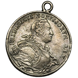 Niemcy, Królestwo Prus, Fryderyk II, Półtalar Wrocław 1752 B - zawieszka