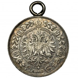 Austria, Franz Joseph I, 5 Corona Wien 1900