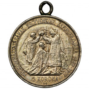 Austria, Franz Joseph I, 5 Korona Kremnitz 1907