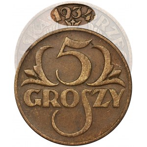 5 groszy 1934 - RZADKIE