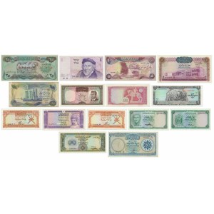 Bliski Wschód, zestaw banknotów (15 szt.)