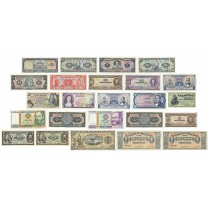 Ameryka Południowa + Meksyk, zestaw banknotów (24 szt.)