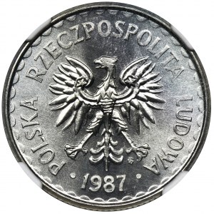 1 złoty 1987 - NGC MS67