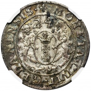 Sigismund III Vasa, 1/4 Thaler Danzig 1624/3 - PR• - NGC MS61