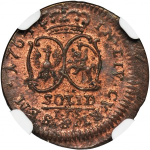 Herzogtum Kurland, Ernest Jan Biron, Shelagh Mitawa 1764 - NGC MS63 RB