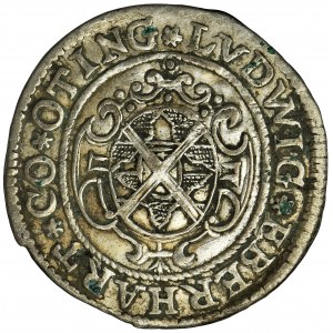 Niemcy, Hrabstwo Öttingen, Ludwik Eberhard, Grosz 1623 - RZADKI