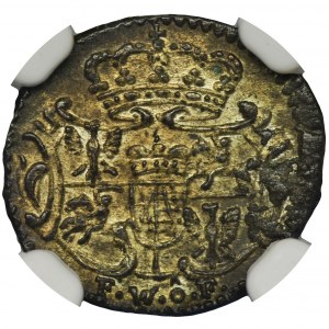 Augustus III of Poland, Heller Dresden 1754 FWôF - NGC MS64