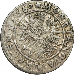 Silesia, Duchy of Liegnitz-Brieg-Wohlau, Christian, 3 Kreuzer Brieg 1660 EW