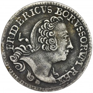 Germany, Kingdom of Prussia, Friedrich II, 1/6 Thaler Breslau 1754 B - VERY RARE