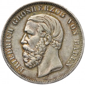Germany, Baden, Friedrich I, 5 Mark Karlsruhe 1900 G