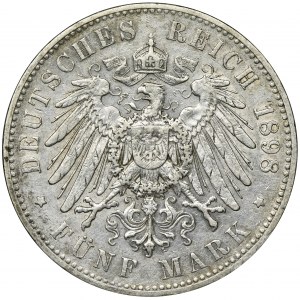 Niemcy, Saksonia, Albert, 5 Marek Muldenhütten 1898 E