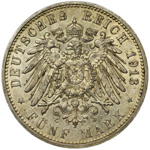 Germany, Hamburg, 5 Mark 1913 J