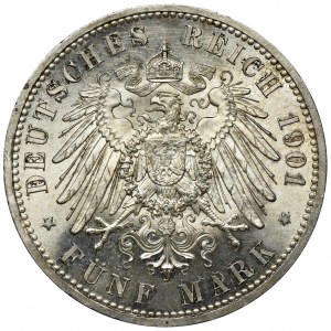Germany, Kingdom of Prussia, Wilhelm II, 5 Mark Berlin 1901