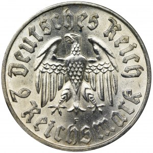 Niemcy, Republika Weimarska, 2 Marki Stuttgart 1933 F - RZADSZA
