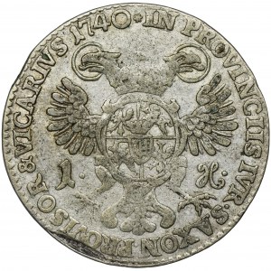 August III Sas, Grosz wikariacki Drezno 1740