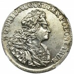 Augustus II the Strong, 2/3 Thaler (gulden) Dresden 1712 ILH - NGC MS62 - RARE