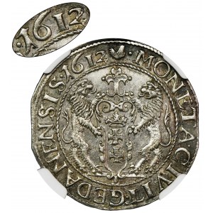 Zygmunt III Waza, Ort Gdańsk 1612 - NGC MS62 - RZADKA i PIĘKNA