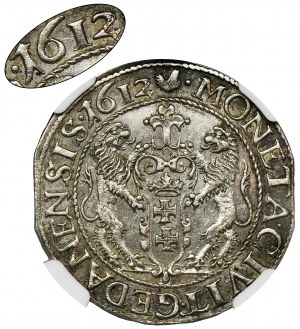 Zygmunt III Waza, Ort Gdańsk 1612 - NGC MS62 - RZADKA i PIĘKNA