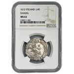 Sigismund III Vasa, 1/4 Thaler Danzig 1612 - NGC MS62 - RARE