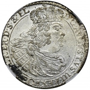 Augustus III of Poland, 1/4 Thaler Danzig 1760 REOE - NGC AU58