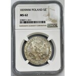 3/4 rubla = 5 złotych Warszawa 1839 MW - NGC MS62