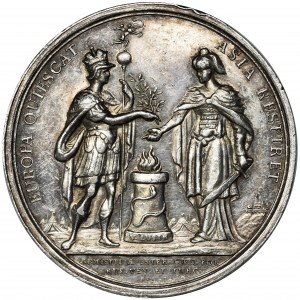 Wilhelm III, Medaille 1699 - Vertrag von Carlowice - SEHR RAR