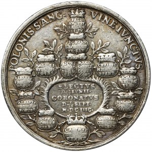 August ll Mocny, Medal koronacyjny 1697 - BARDZO RZADKI