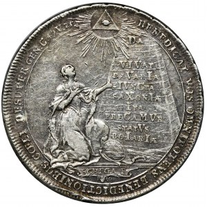Niemcy, Bawaria, Medal zaślubinowy Maksymiliana III Józefa i Marii Anny Saskiej 1747 - EKSTREMALNIE RZADKI
