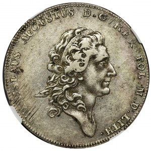 Poniatowski, Talar 1775 EB - NGC AU50