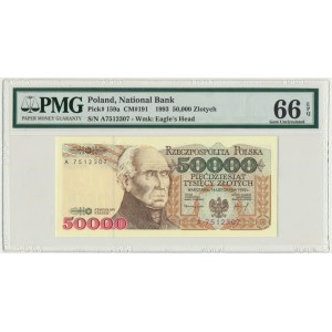 50.000 złotych 1993 - A - PMG 66 EPQ - RZADKA