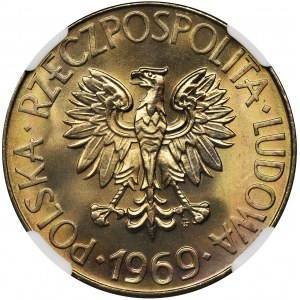 10 złotych 1969 Kościuszko - NGC MS67