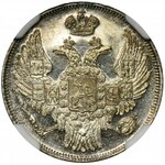 15 kopecks = 1 zloty Petersburg 1832 - NGC MS64 PL - RARE - proof like