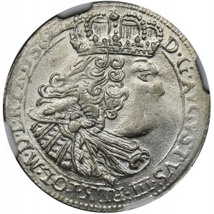 Augustus III of Poland, 6 Groschen Danzig 1760 REOE - NGC UNC DETAILS