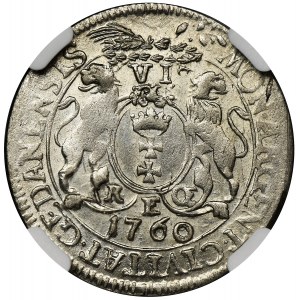 Augustus III of Poland, 6 Groschen Danzig 1760 REOE - NGC UNC DETAILS