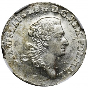 Poniatowski, Złotówka 1766 FS - NGC MS63