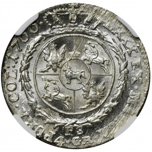 Poniatowski, 4 Groschen 1766 FS - NGC MS63