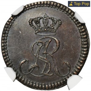 PRÓBA, Poniatowski, Dwugrosz (półzłotek) 1771 MIEDŹ - NGC MS62 BN - UNIKAT, NIENOTOWANY