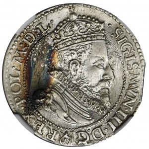 Zygmunt III Waza, Szóstak Malbork 1599 - NGC MS63 - mała głowa - PIĘKNY