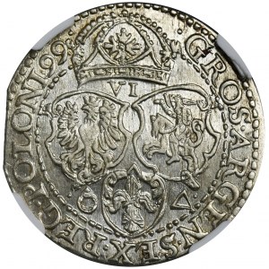 Sigismund III Vasa, 6 Groschen Marienburg 1599 - NGC MS63