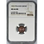 1 grosz 1923 - NGC MS66 RB