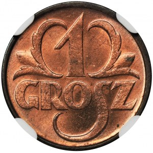 1 grosz 1933 - NGC MS65 RD